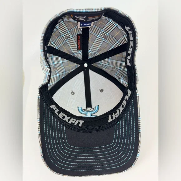 HOOey Plaid Baseball Hat/Cap, Embroidered Logo, Unisex Size S/M - Picture 10 of 11